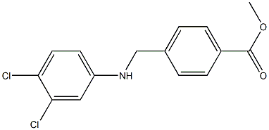 methyl 4-{[(3,4-dichlorophenyl)amino]methyl}benzoate Struktur