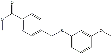 methyl 4-{[(3-methoxyphenyl)sulfanyl]methyl}benzoate Struktur