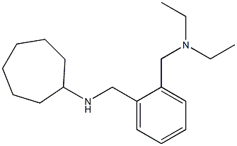 N-({2-[(diethylamino)methyl]phenyl}methyl)cycloheptanamine Struktur