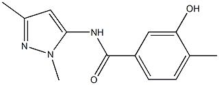 N-(1,3-dimethyl-1H-pyrazol-5-yl)-3-hydroxy-4-methylbenzamide Struktur