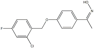 N-(1-{4-[(2-chloro-4-fluorophenyl)methoxy]phenyl}ethylidene)hydroxylamine Struktur