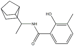 N-(1-{bicyclo[2.2.1]heptan-2-yl}ethyl)-2-hydroxy-3-methylbenzamide Struktur