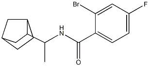 N-(1-bicyclo[2.2.1]hept-2-ylethyl)-2-bromo-4-fluorobenzamide Struktur