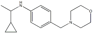 N-(1-cyclopropylethyl)-4-(morpholin-4-ylmethyl)aniline Struktur