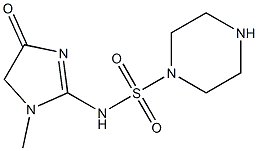 N-(1-methyl-4-oxo-4,5-dihydro-1H-imidazol-2-yl)piperazine-1-sulfonamide Struktur