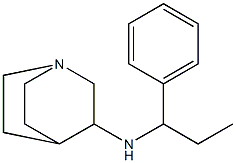 N-(1-phenylpropyl)-1-azabicyclo[2.2.2]octan-3-amine Struktur