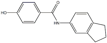 N-(2,3-dihydro-1H-inden-5-yl)-4-hydroxybenzamide Struktur