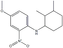 N-(2,3-dimethylcyclohexyl)-4-methoxy-2-nitroaniline Struktur