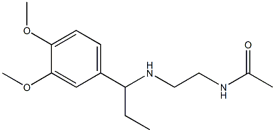 N-(2-{[1-(3,4-dimethoxyphenyl)propyl]amino}ethyl)acetamide Struktur