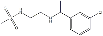 N-(2-{[1-(3-chlorophenyl)ethyl]amino}ethyl)methanesulfonamide Struktur