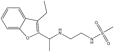 N-(2-{[1-(3-ethyl-1-benzofuran-2-yl)ethyl]amino}ethyl)methanesulfonamide Struktur