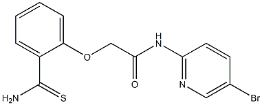 N-(5-bromopyridin-2-yl)-2-(2-carbamothioylphenoxy)acetamide Struktur