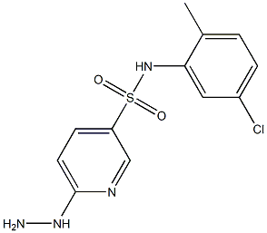 N-(5-chloro-2-methylphenyl)-6-hydrazinylpyridine-3-sulfonamide Struktur