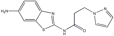 N-(6-amino-1,3-benzothiazol-2-yl)-3-(1H-pyrazol-1-yl)propanamide Struktur