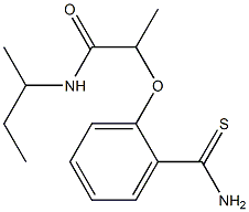 N-(butan-2-yl)-2-(2-carbamothioylphenoxy)propanamide Struktur