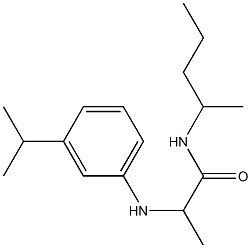 N-(pentan-2-yl)-2-{[3-(propan-2-yl)phenyl]amino}propanamide Struktur