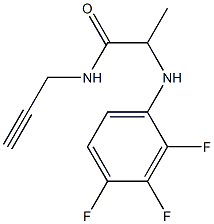 N-(prop-2-yn-1-yl)-2-[(2,3,4-trifluorophenyl)amino]propanamide Struktur