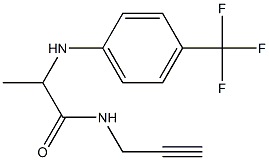 N-(prop-2-yn-1-yl)-2-{[4-(trifluoromethyl)phenyl]amino}propanamide Struktur