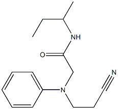 N-(sec-butyl)-2-[(2-cyanoethyl)(phenyl)amino]acetamide Struktur