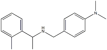 N,N-dimethyl-4-({[1-(2-methylphenyl)ethyl]amino}methyl)aniline Struktur