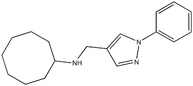 N-[(1-phenyl-1H-pyrazol-4-yl)methyl]cyclooctanamine Struktur