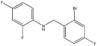 N-[(2-bromo-4-fluorophenyl)methyl]-2,4-difluoroaniline Struktur