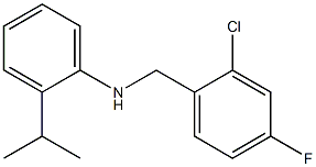 N-[(2-chloro-4-fluorophenyl)methyl]-2-(propan-2-yl)aniline Struktur