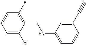 N-[(2-chloro-6-fluorophenyl)methyl]-3-ethynylaniline Struktur