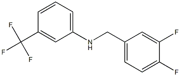 N-[(3,4-difluorophenyl)methyl]-3-(trifluoromethyl)aniline Struktur