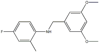 N-[(3,5-dimethoxyphenyl)methyl]-4-fluoro-2-methylaniline Struktur