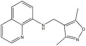 N-[(3,5-dimethyl-1,2-oxazol-4-yl)methyl]quinolin-8-amine Struktur