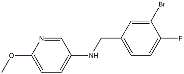 N-[(3-bromo-4-fluorophenyl)methyl]-6-methoxypyridin-3-amine Struktur