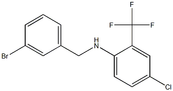 N-[(3-bromophenyl)methyl]-4-chloro-2-(trifluoromethyl)aniline Struktur