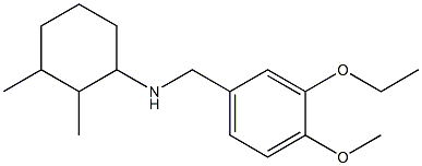 N-[(3-ethoxy-4-methoxyphenyl)methyl]-2,3-dimethylcyclohexan-1-amine Struktur