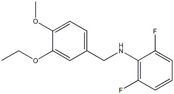 N-[(3-ethoxy-4-methoxyphenyl)methyl]-2,6-difluoroaniline Struktur