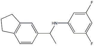 N-[1-(2,3-dihydro-1H-inden-5-yl)ethyl]-3,5-difluoroaniline Struktur