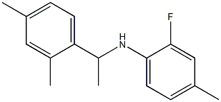 N-[1-(2,4-dimethylphenyl)ethyl]-2-fluoro-4-methylaniline Struktur