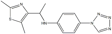 N-[1-(2,5-dimethyl-1,3-thiazol-4-yl)ethyl]-4-(1H-1,2,3,4-tetrazol-1-yl)aniline Struktur