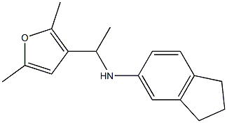 N-[1-(2,5-dimethylfuran-3-yl)ethyl]-2,3-dihydro-1H-inden-5-amine Struktur