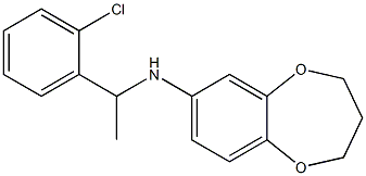 N-[1-(2-chlorophenyl)ethyl]-3,4-dihydro-2H-1,5-benzodioxepin-7-amine Struktur