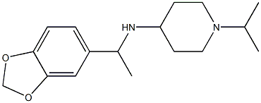 N-[1-(2H-1,3-benzodioxol-5-yl)ethyl]-1-(propan-2-yl)piperidin-4-amine Struktur