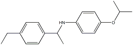 N-[1-(4-ethylphenyl)ethyl]-4-(propan-2-yloxy)aniline Struktur