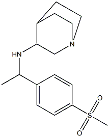 N-[1-(4-methanesulfonylphenyl)ethyl]-1-azabicyclo[2.2.2]octan-3-amine Struktur