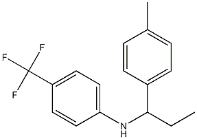 N-[1-(4-methylphenyl)propyl]-4-(trifluoromethyl)aniline Struktur