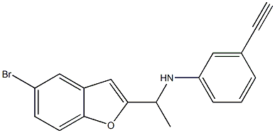 N-[1-(5-bromo-1-benzofuran-2-yl)ethyl]-3-ethynylaniline Struktur