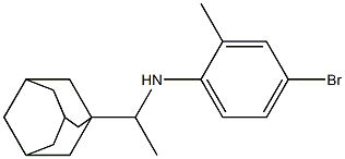 N-[1-(adamantan-1-yl)ethyl]-4-bromo-2-methylaniline Struktur