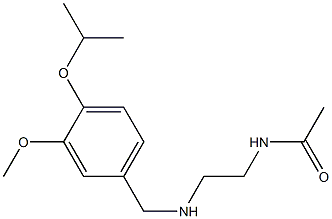 N-[2-({[3-methoxy-4-(propan-2-yloxy)phenyl]methyl}amino)ethyl]acetamide Struktur