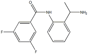 N-[2-(1-aminoethyl)phenyl]-3,5-difluorobenzamide Struktur