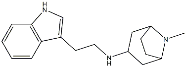 N-[2-(1H-indol-3-yl)ethyl]-8-methyl-8-azabicyclo[3.2.1]octan-3-amine Struktur