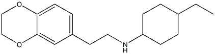 N-[2-(2,3-dihydro-1,4-benzodioxin-6-yl)ethyl]-4-ethylcyclohexan-1-amine Struktur